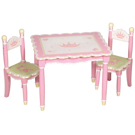 3 Piece Table and Chair Set with Turned Legs